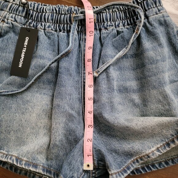 One Teaspoon Denim Boxer Shorts Womens XS Casual Y2K Vintage Contemporary - Picture 6 of 8